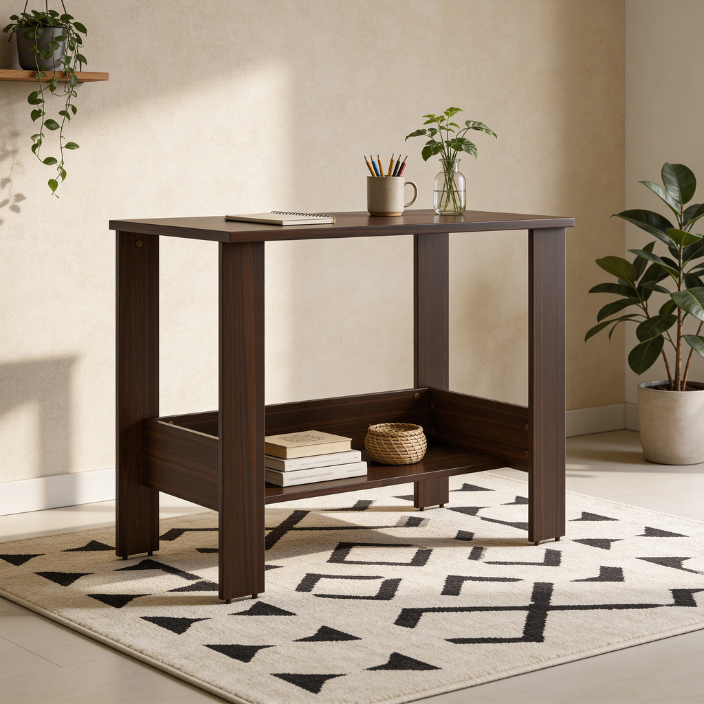 green soul indus study table home office 90cm minimalist laptop pc is3087 certified engineered wood