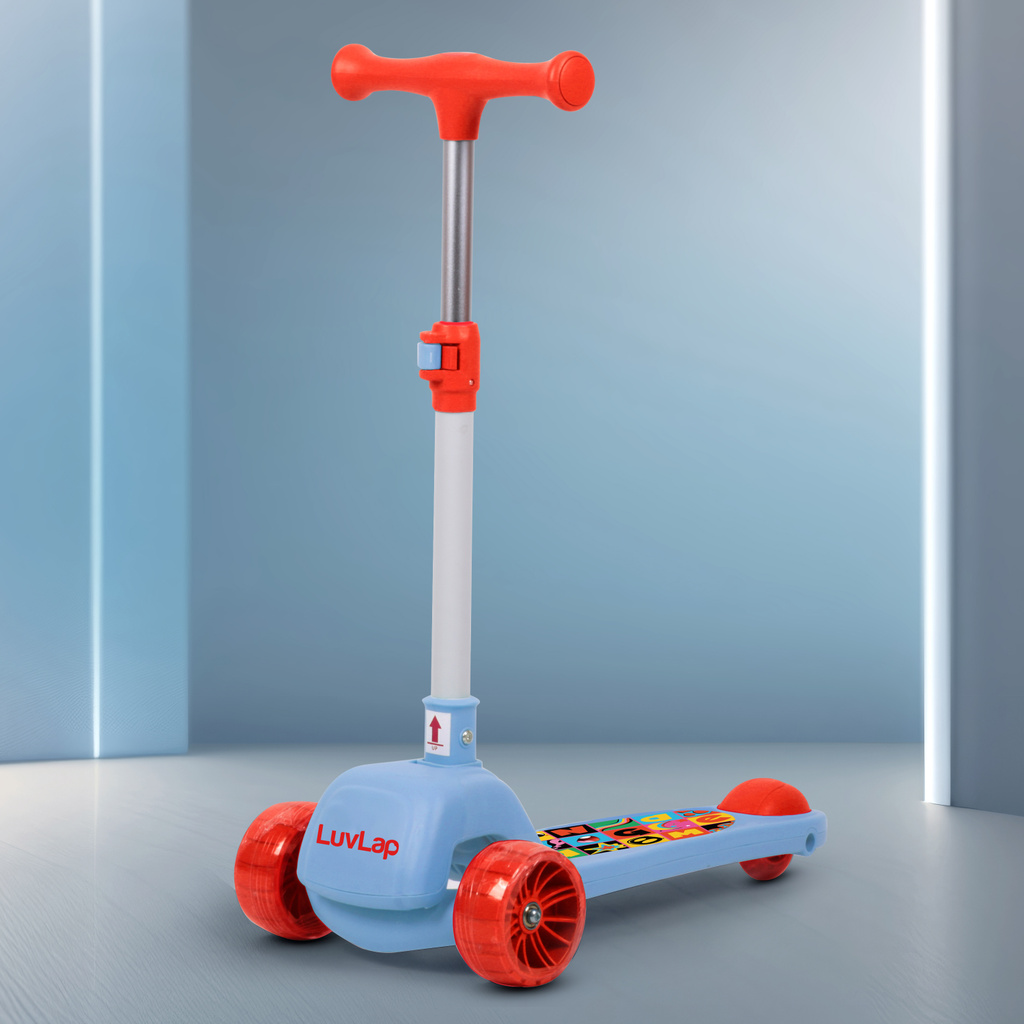 LuvLap Elegant Scooter for Kids - Toddler 3-Wheel Kick Scooter with LED Lights