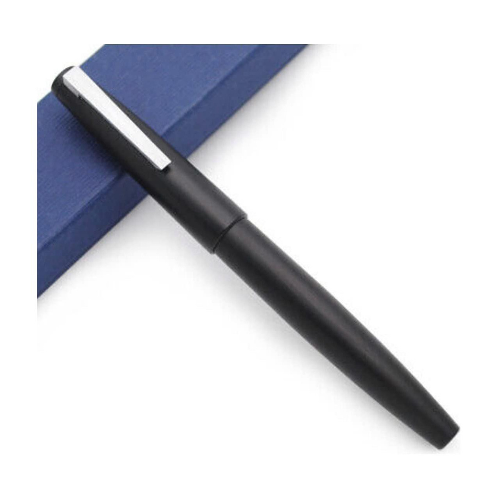 80 Black Brushed Carbon Fiber Fountain Pen with Conveter,Pen Set with gift box Fountain Pen (Ink Color - Black)
