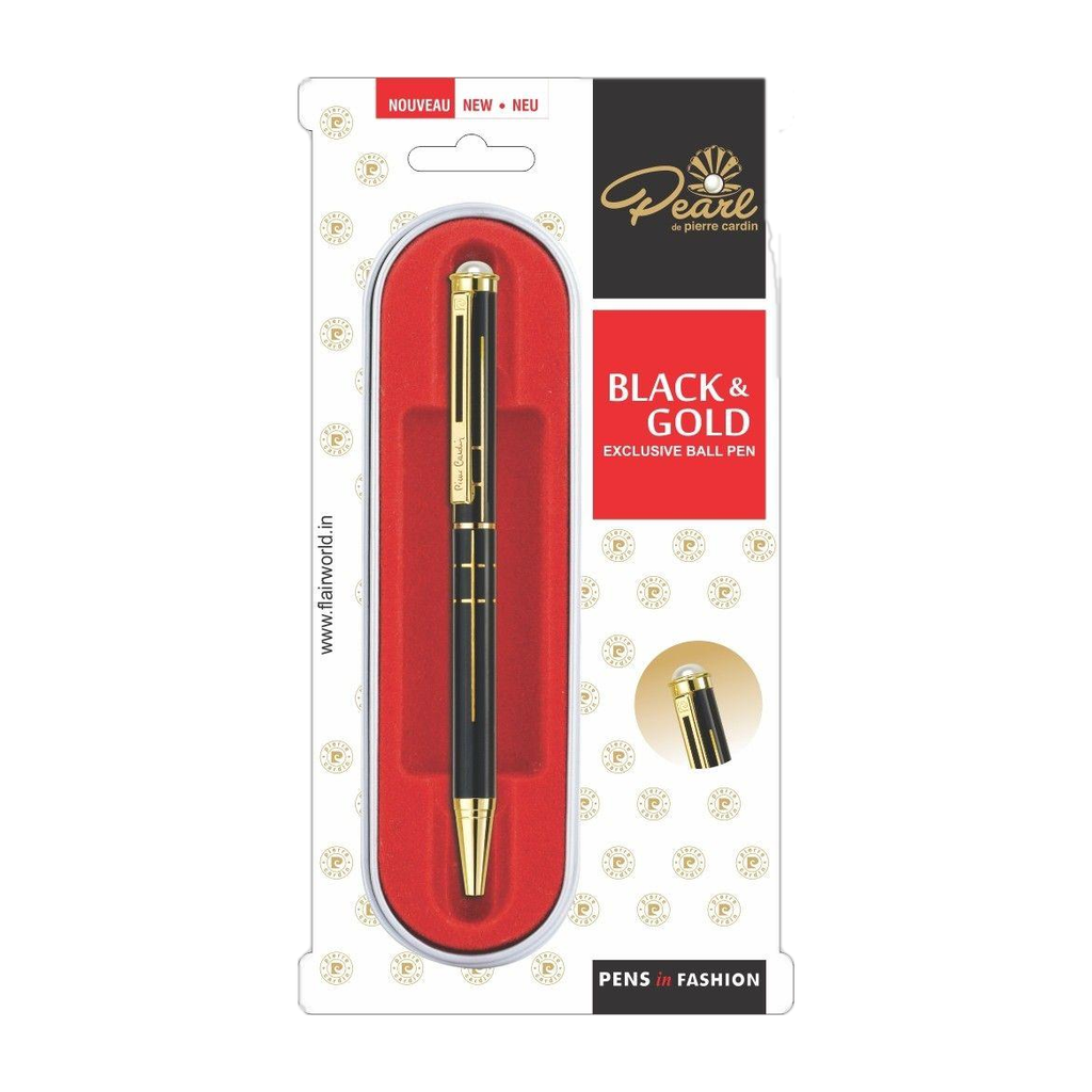 pierre cardin pearl black gold ball pen
