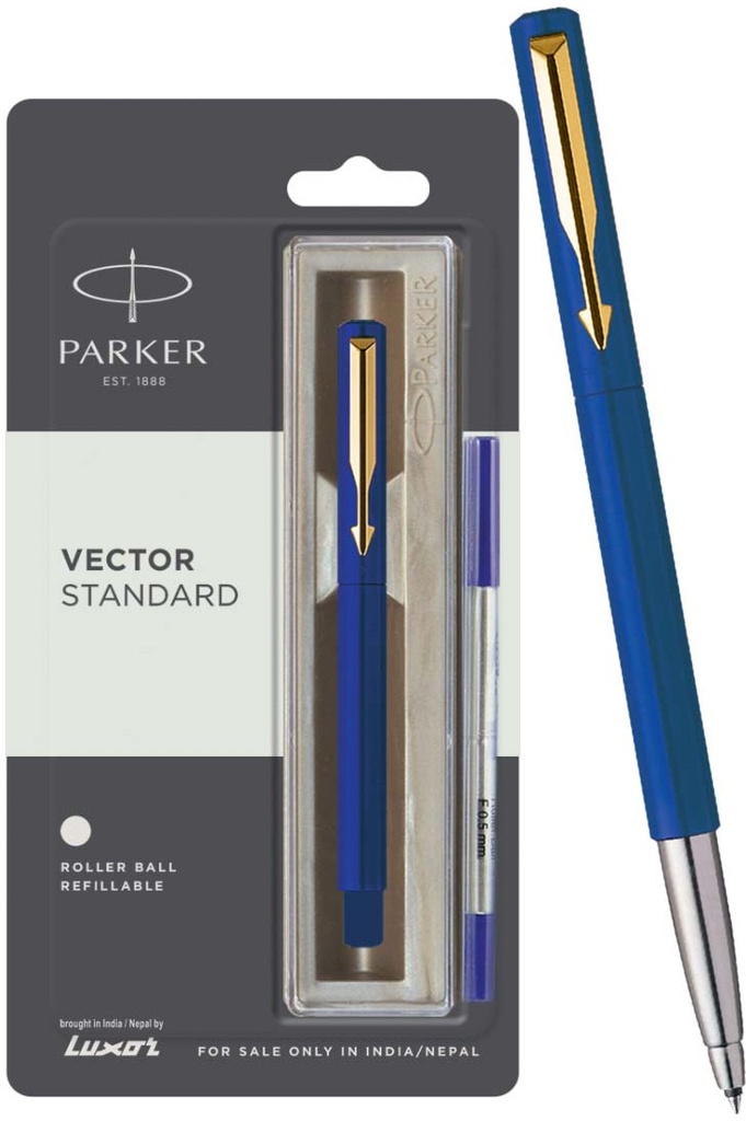 PARKER Vector Standard, Gold Trim Roller Ball Pen
