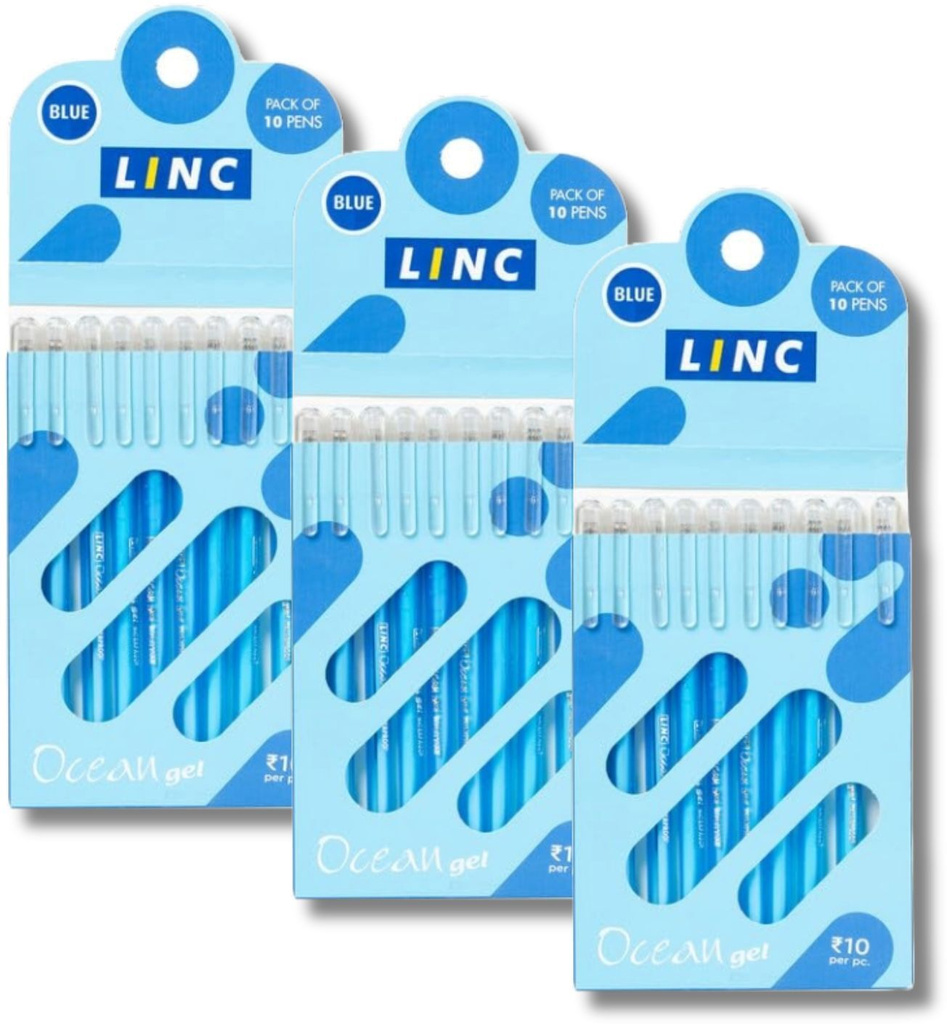 Linc Ocean Classic 0.55mm Gel Pen | Waterproof Ink & Quick Drying| Effortless Writing Gel Pen