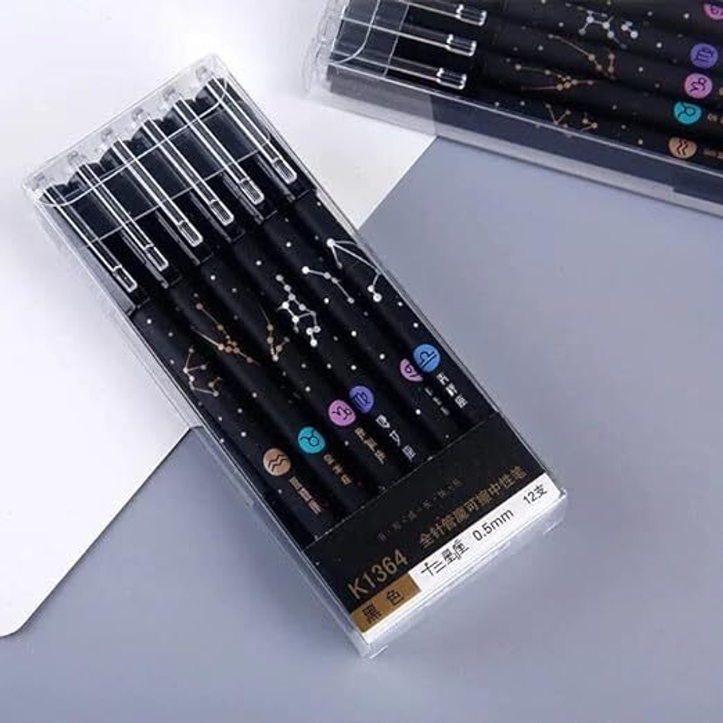 gnsp erasable gel pens printed star galaxy zodiac 0 5mm blue ink pen