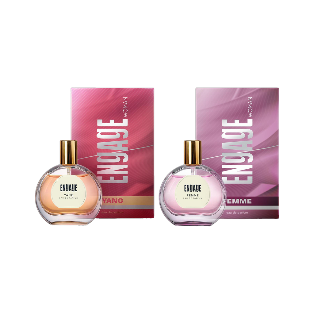 Engage Yang + Femme EDP Combo for Women 50ml x2, Skin Friendly Eau de Parfum Eau de Parfum  -  100 ml