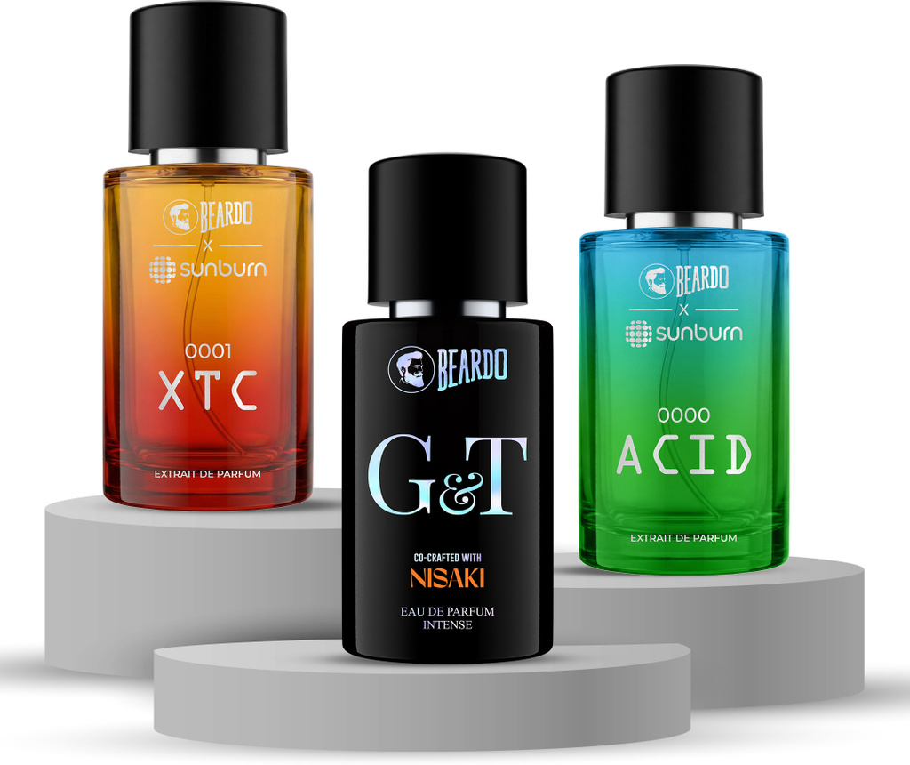 Sunburn XTC, Acid And G&T Perfume EDP | Long-Lasting Fragrance (Set of 3) Extrait De Parfum - 90 ml (For Men)