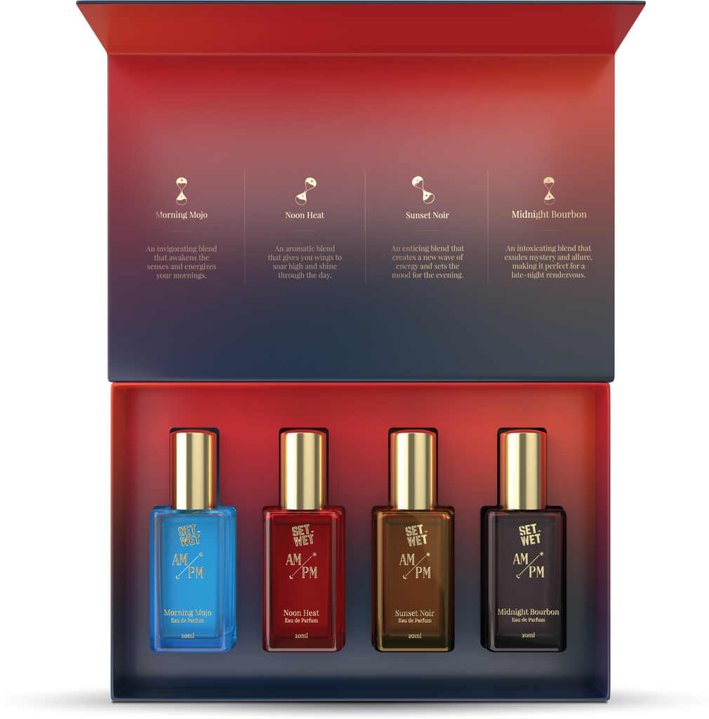 set wet am pm gift 4x20 ml premium scent long lasting fragrance perfume eau de parfum 80