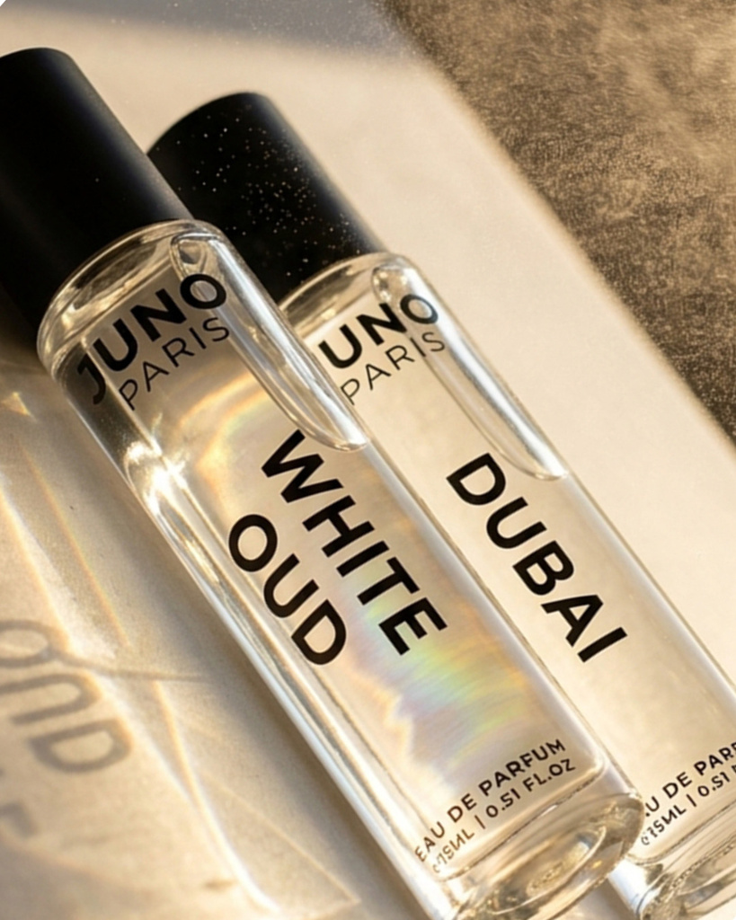 JUNO PARIS Oud Eclipse White Oud & Dubai Unisex Perfume Combo| 15mlx2 | Long Lasting Eau de Parfum - 30 ml