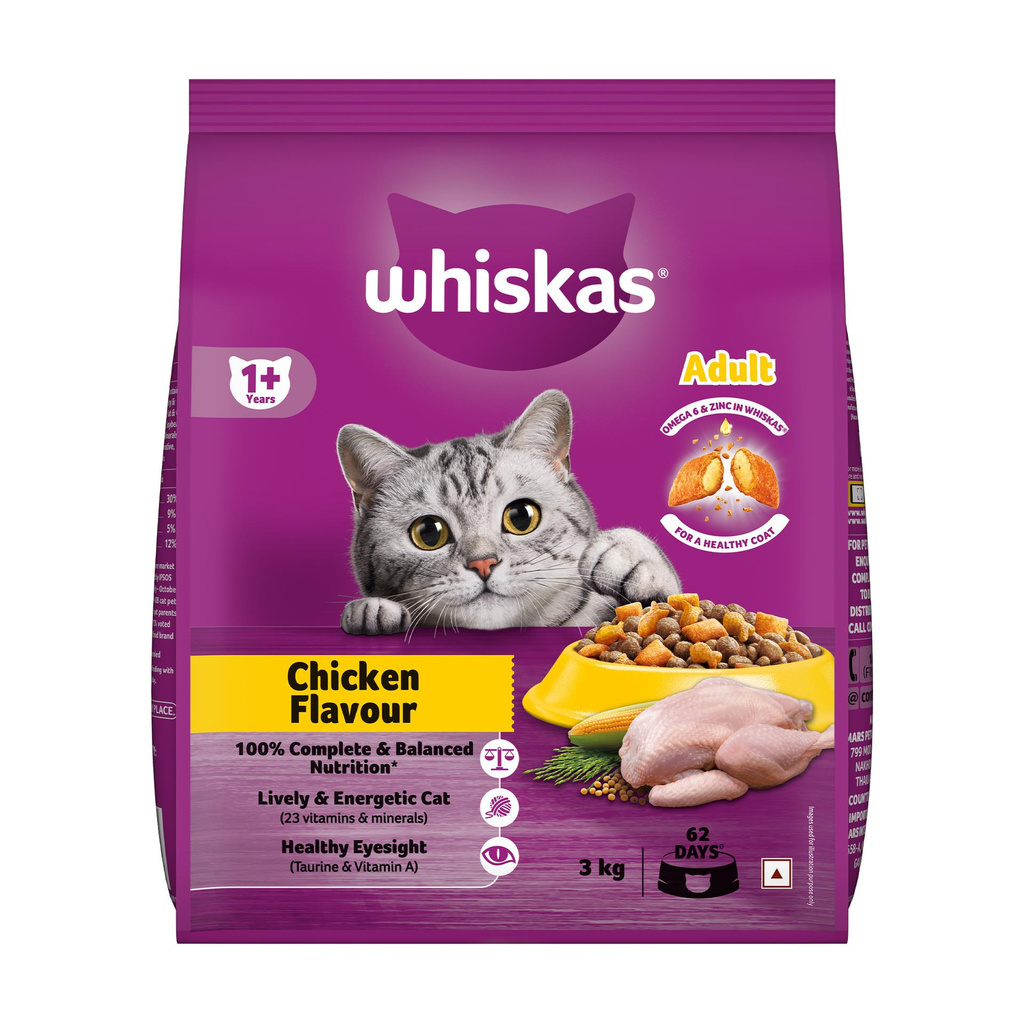 (1+ Years) Chicken 3 kg Dry Adult Cat Food