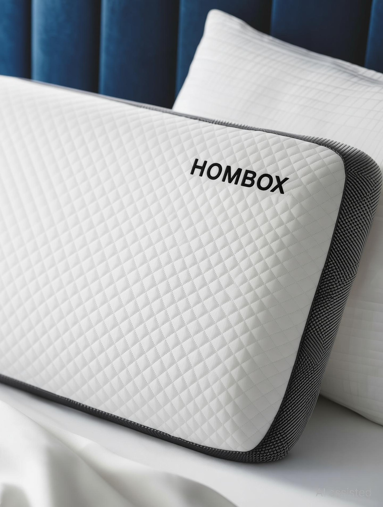 hombox memory foam orthopaedic pillow pack 1 geometric king size