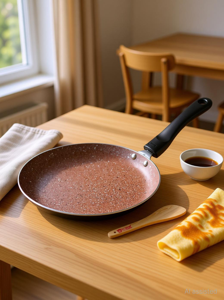 iVBOX Koca-Pro 280mm induction Bottom 5-Layer Granite Coating Dosa Tawa 28 cm diameter