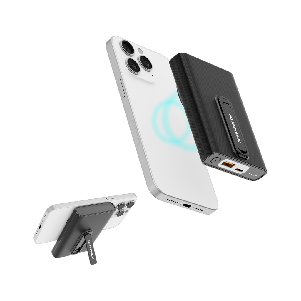 Nu Republic 10000 mAh 22.5 W Wired & Wireless With MagSafe Compact Pocket Size Power Bank