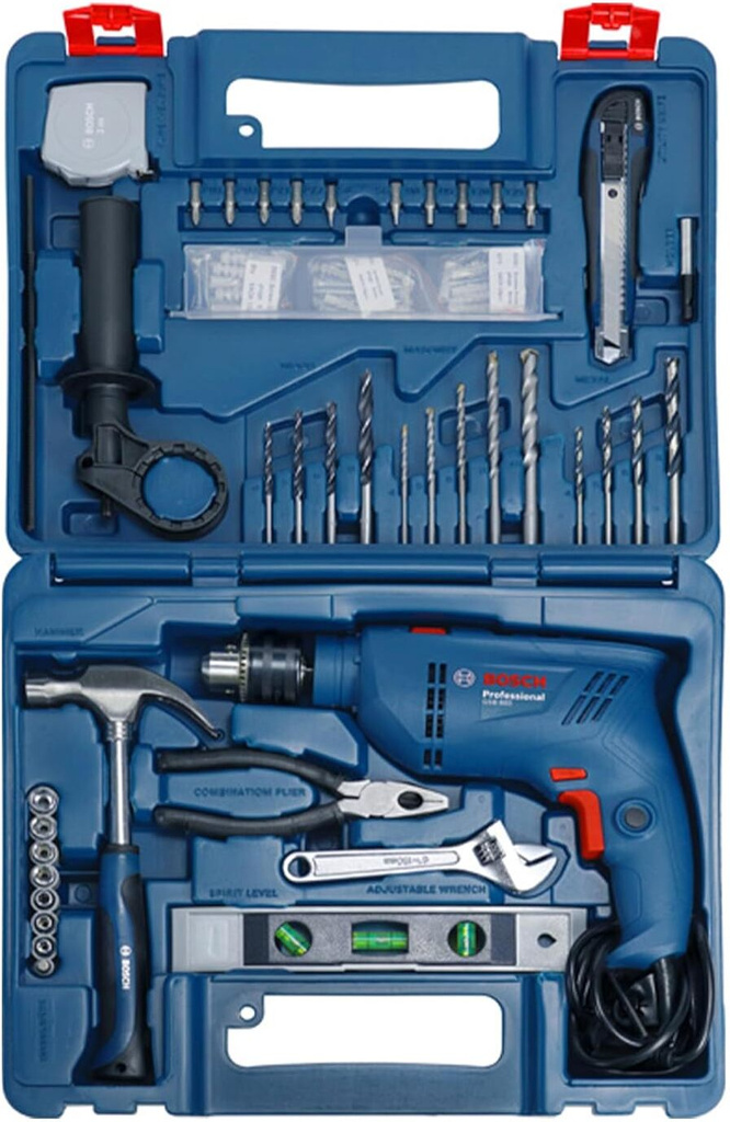 bosch gsb 600 corded electric impact drill kit w 13 mm 1 7 kg 3000 rpm 06011a03f1 pistol grip