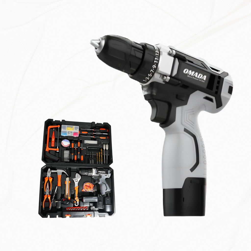 Professional Tool Kit with 16.8V Impact DrillChuck 10mm, Speed upto 1550 RPM Cordless Drill (10 mm Chuck Size)