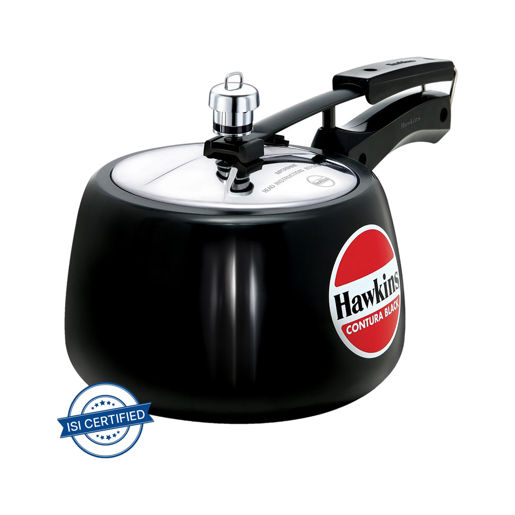 Hawkins Contura Black (CB30) 3 L Inner Lid Pressure Cooker