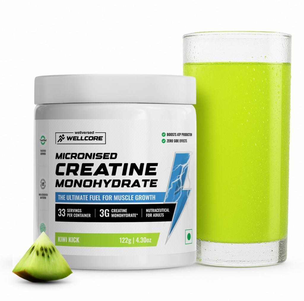 wellcore micronised creatine monohydrate lab tested enhanced absorption 100 pure