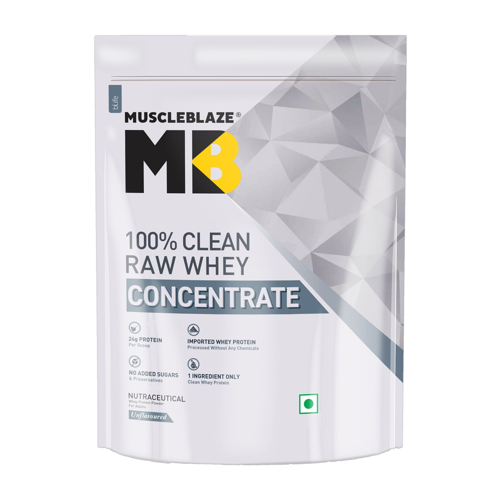 MUSCLEBLAZE 100% Clean Raw Concentrate Whey Protein