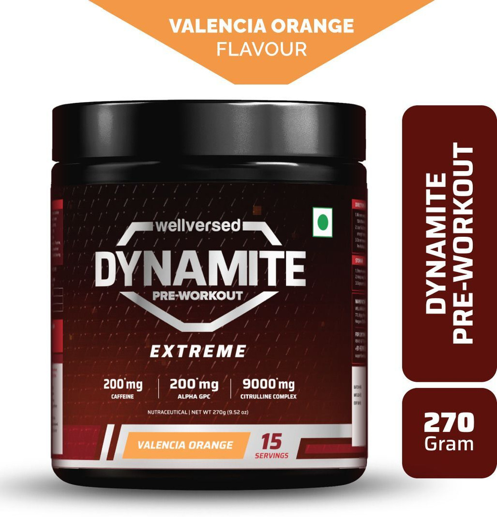 Wellversed Dynamite Pre-Workout EXTREME 15 Servings| For Hardcore Athletes | High-Stim Pre Workout