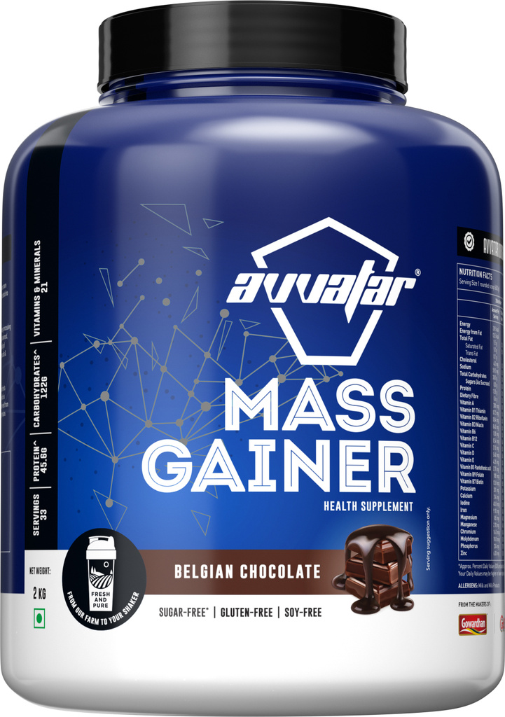 Whey Protein Weight Gainers/Mass Gainers (2 kg, Belgian Chocolate)