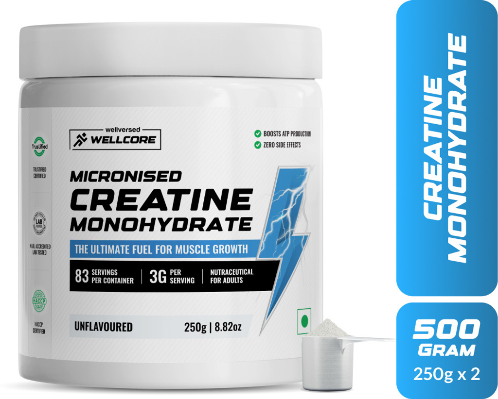 Wellcore Micronised Monohydrate | Lab Tested | Enhanced Absorption | 100% Pure Creatine