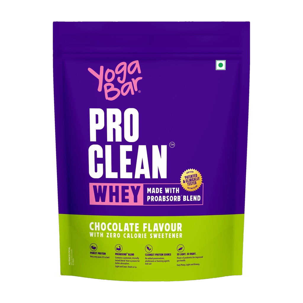 Yogabar Whey Protein Isolate + Concentrate|Chocolate 907g|25g Protein/Scoop|2lbs Whey Protein