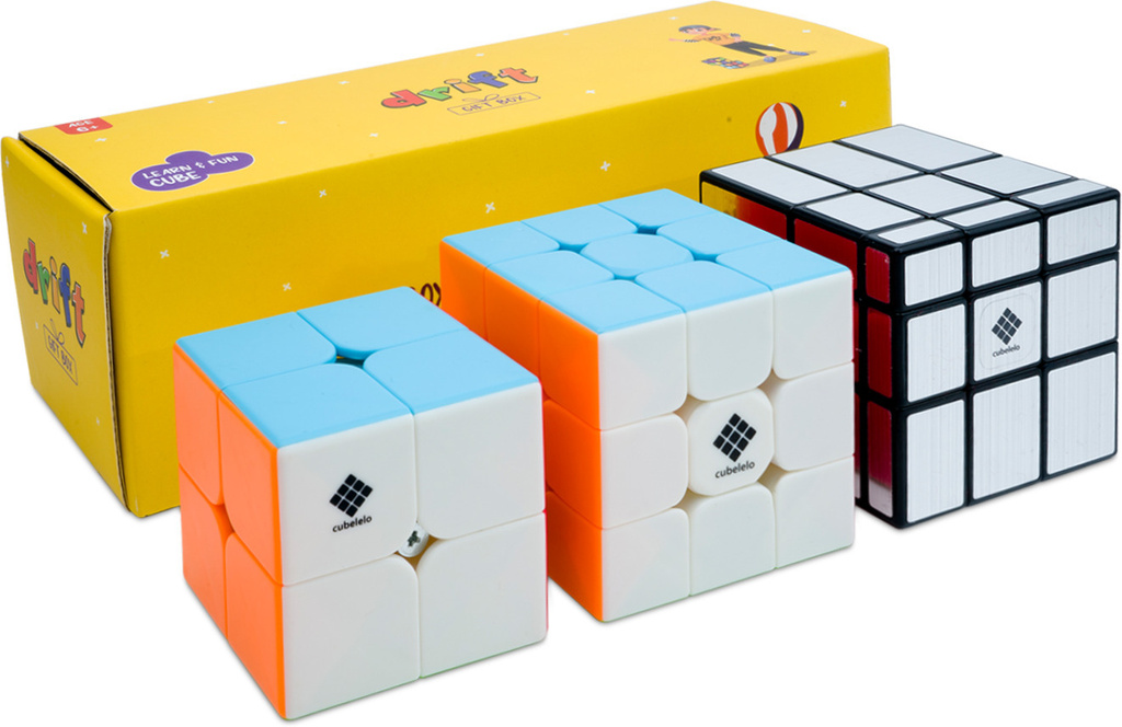 Drift 2x2, 3x3 Stickerless & Silver Mirror Cube Gift Box (3 Pieces)