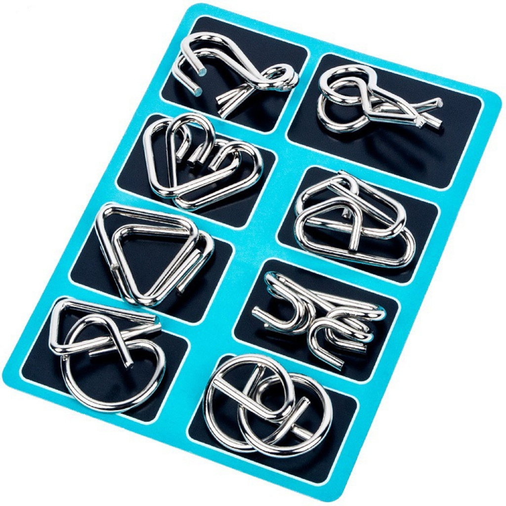 Augen Brain Teasers Metal Wire Puzzle Toys, IQ Tester, Brain Games for Kids and Adults