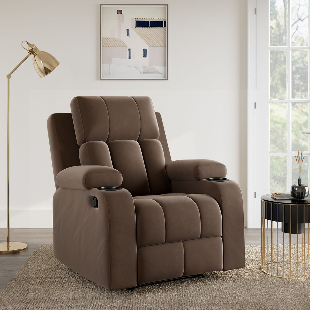 SNUZSPACE Fabric Manual Recliner
