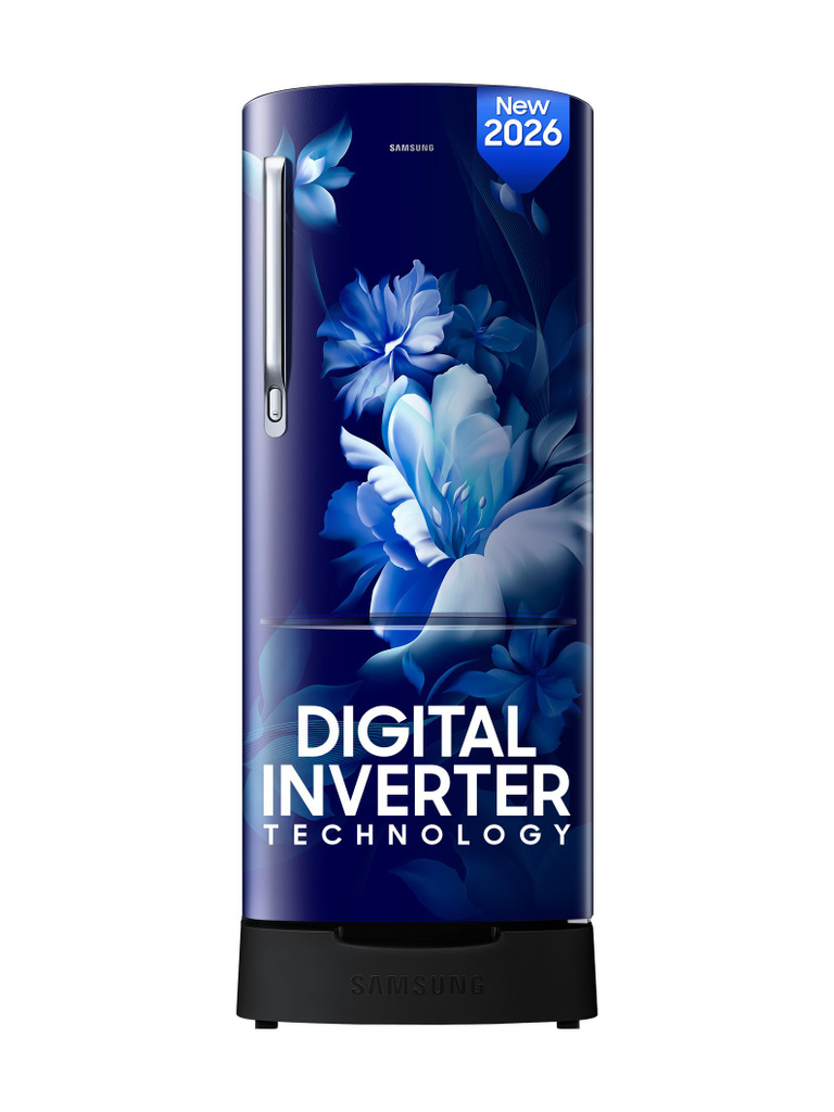 Samsung 223 L Direct Cool Single Door 3 Star Refrigerator with Base Drawer  with Digital Inverter, Single Touch Defrost, 2026 Model