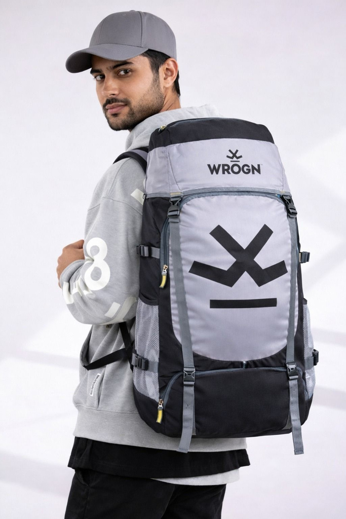 WROGN GTIER TREKKING WITH SHOES COMPARTMENT WITH DURABLE RAINCOVER Rucksack  - 60 L