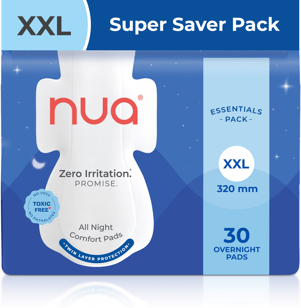 All Night Comfort 320mm XXL | Twin Layer Protection Sanitary Pad (Pack of 30)