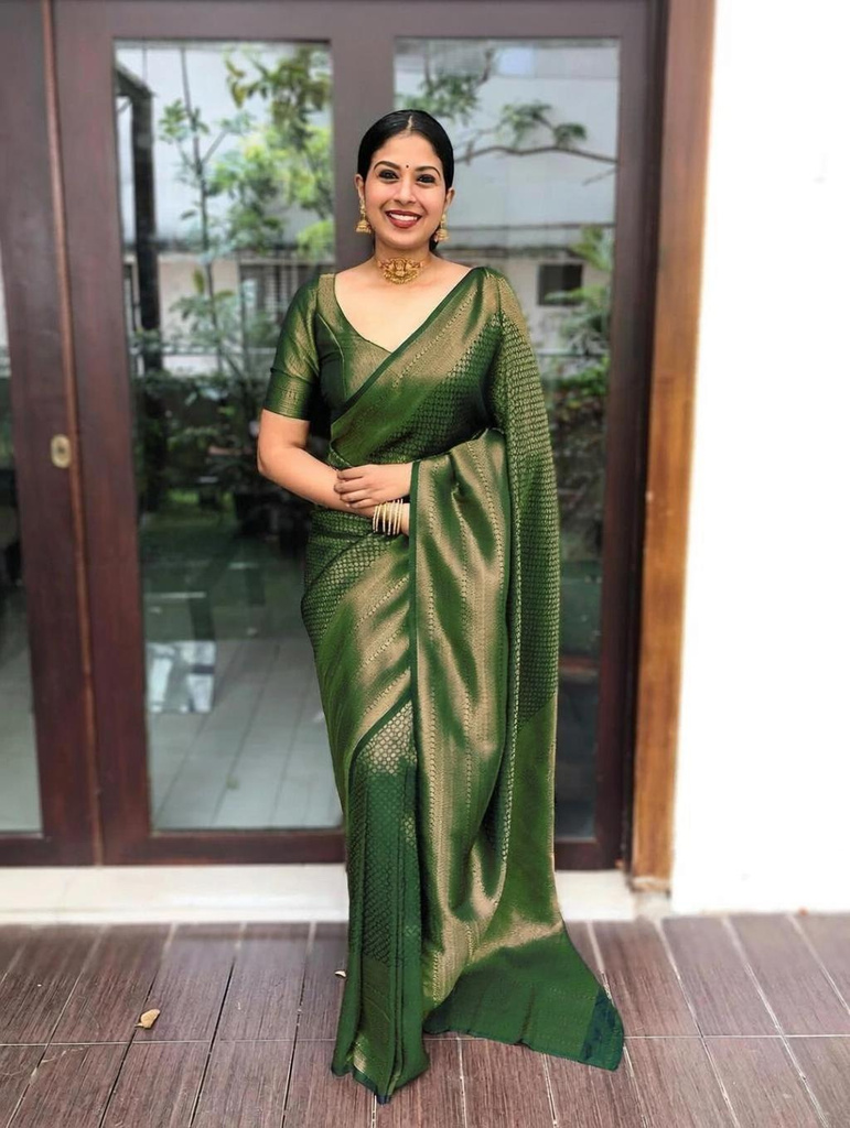 avantika fashion woven kanjivaram pure silk art silk saree