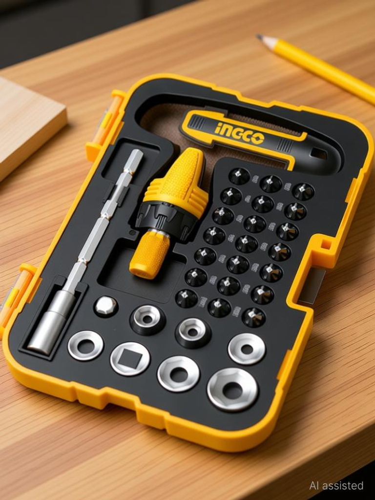 HTY INGCO T-Handle Set HKSDB0318-N Ratchet Screwdriver Set