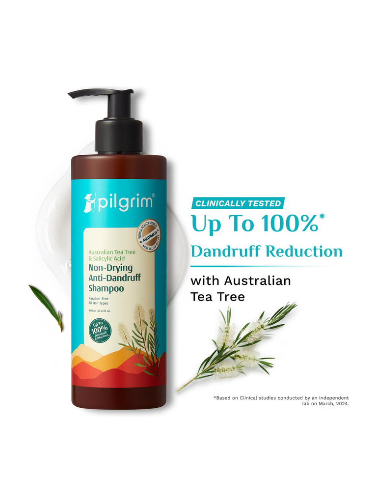 Pilgrim Australian Tea Tree Non-Drying Anti-Dandruff Shampoo for Itchy Scalp