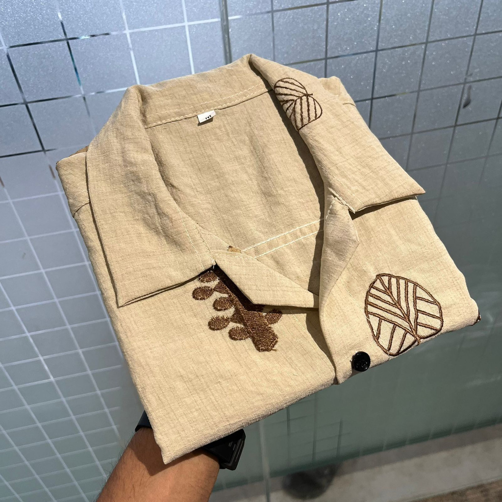 lemzodic men embroidered casual multicolor shirt