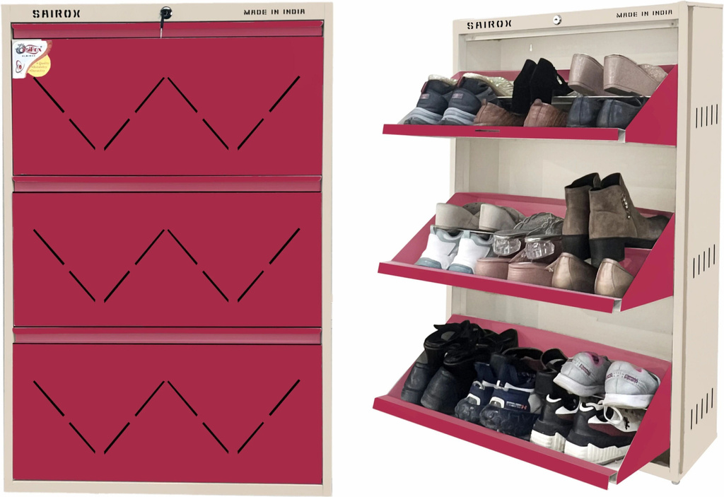 Sairox Heavy Duty Metal Shoe Rack | Space Saving Shoe Storage Stand Metal Shoe Rack