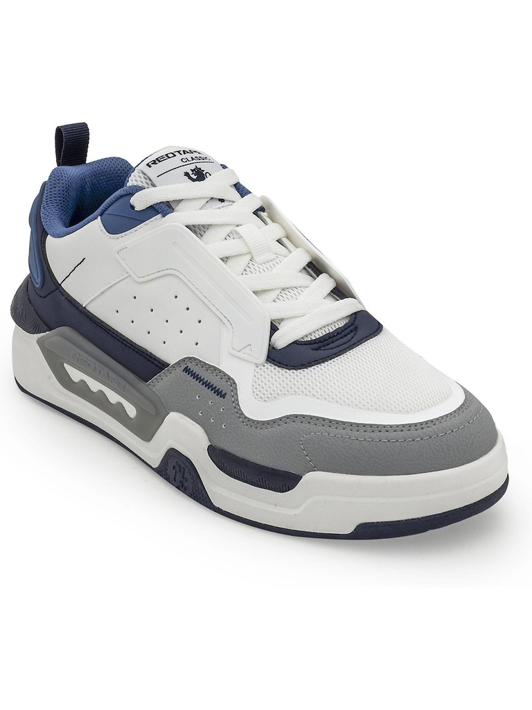 Casual Sneakers For Men (White, Blue , 9)