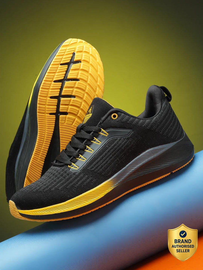 action athleo atg 753 comfortable lightweight breathable durable sports lace up running shoes men
