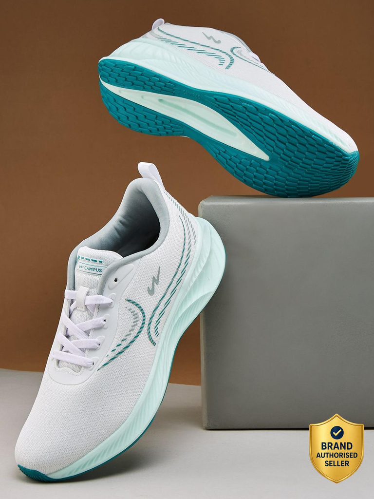 campus slake men s sports shoes memory extra bounce insole mesh upper lace up running men