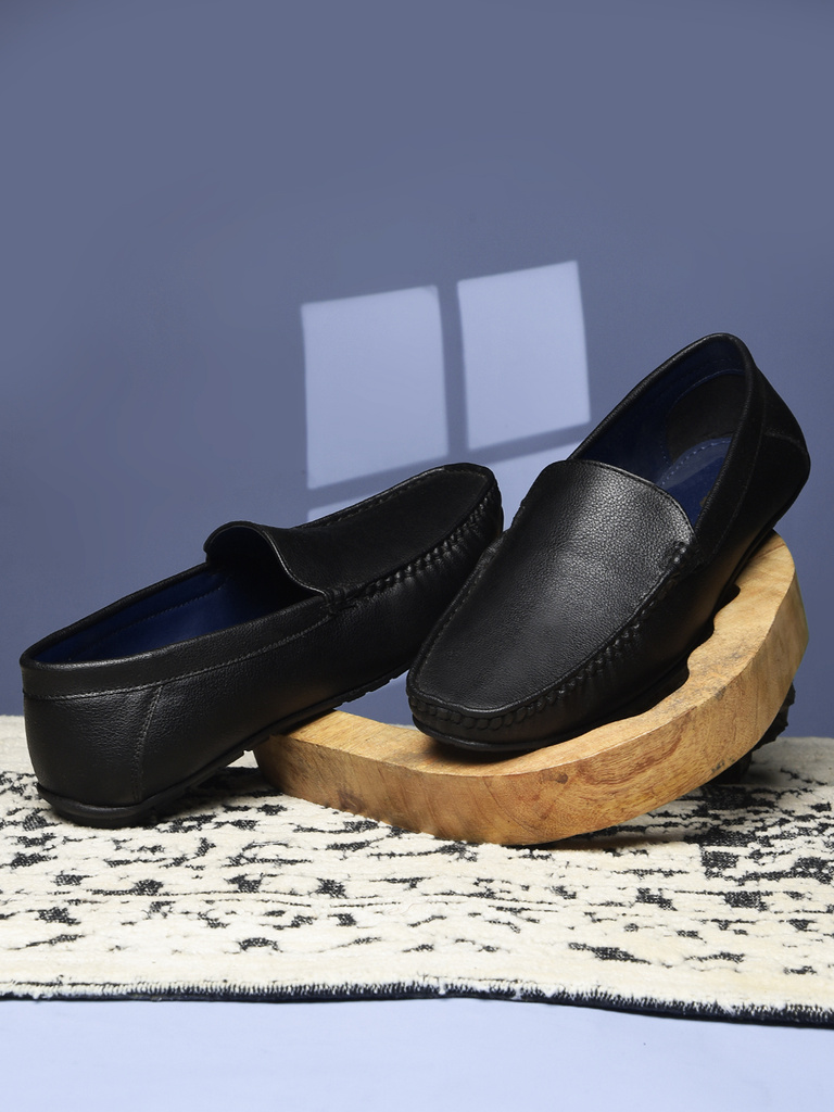 SUNSHINE E 24 Loafers For Men (Black , 8)