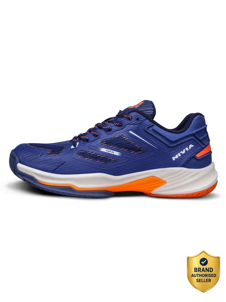 nivia mid court flexipro sole technology dual layer cushioning tennis shoes men