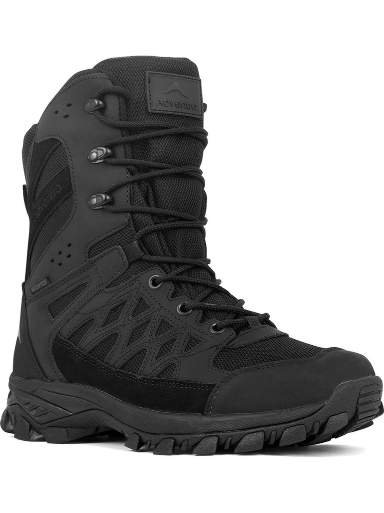 Adventra Men Waterproof High-Top Hiking Shoes with Cushioned Comfort (WH1108) Black Outdoors For Men