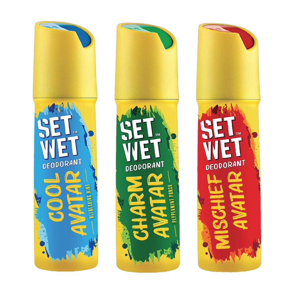 SET WET Cool, Charm and Mischief Avatar Deodorant Spray  -  For Men
