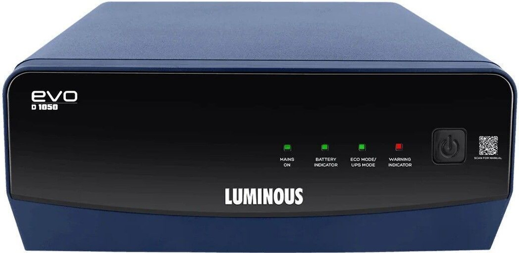 LUMINOUS EVO D 1050 EVO D 1050 with 3 Year Warranty Square Wave Inverter