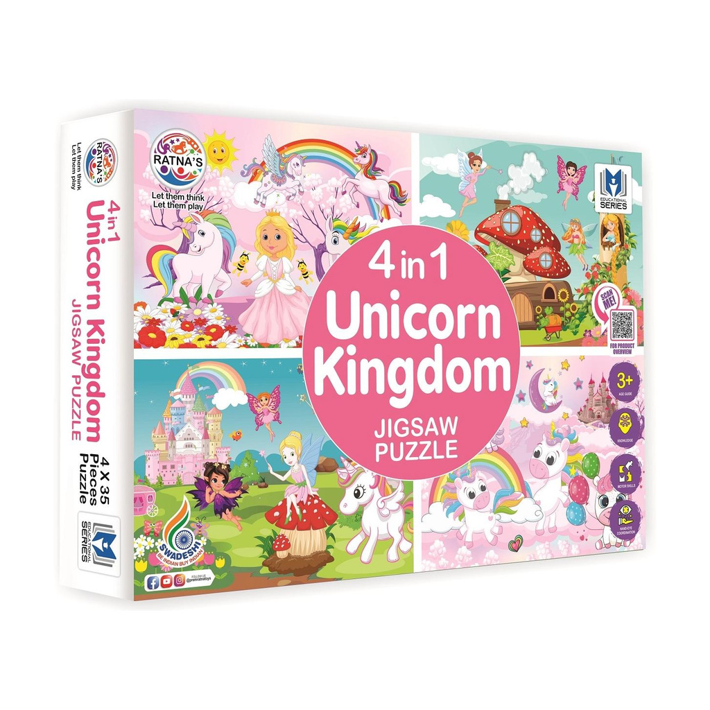 ratnas 4 1 unicorn kingdom jigsaw puzzle kids