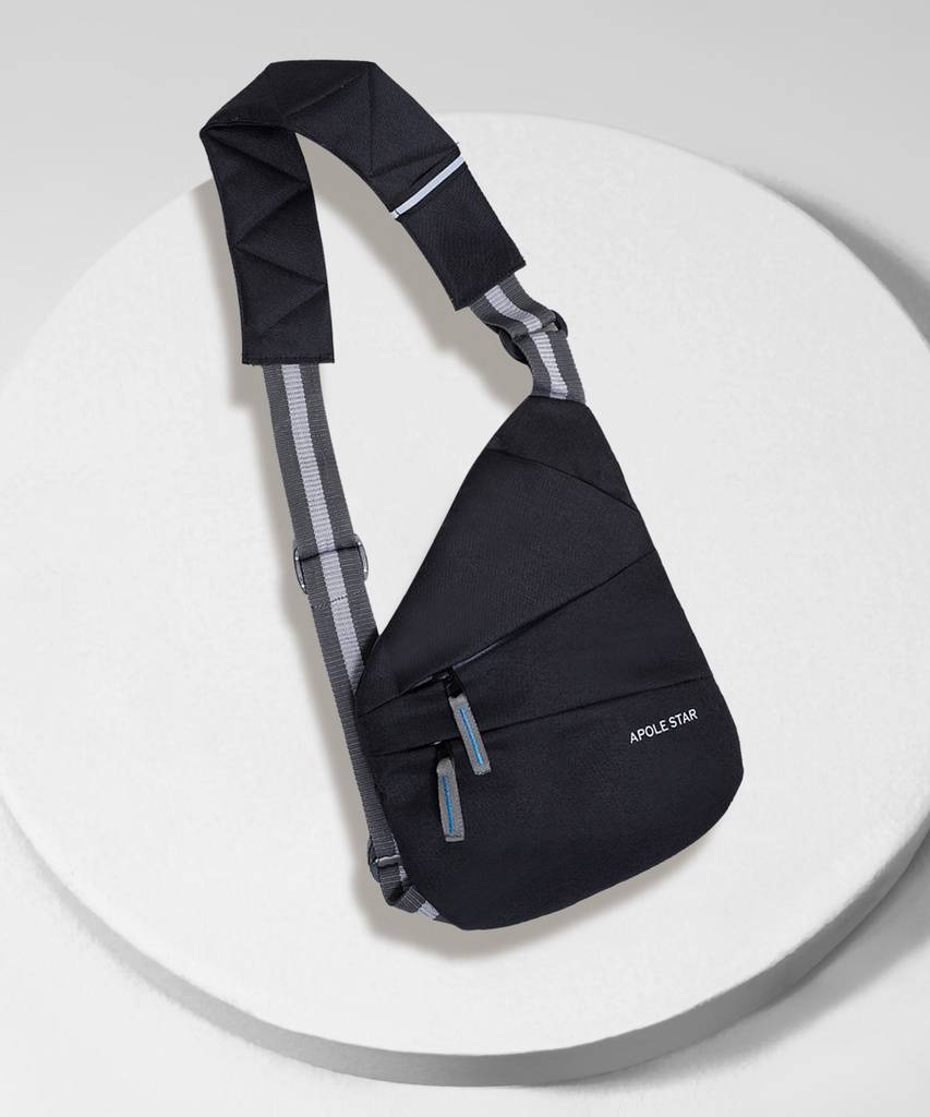 Apolestar Black Shoulder Bag Chest Bag Travel/Passport Holder/ Adjustable Strap/Bumbag Shoulder Bag