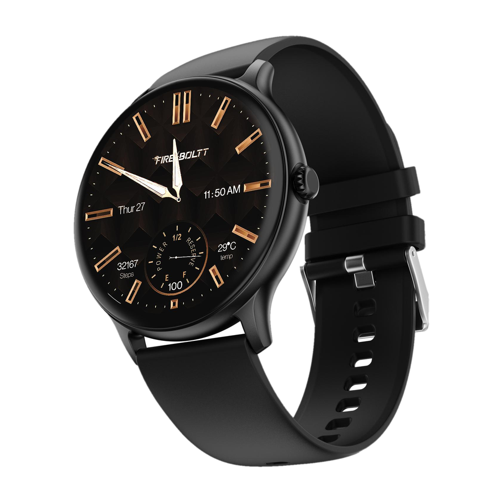 Fire-Boltt Ninja Talk 35.3mm (1.39) Round Bluetooth Calling Metal Body,120 Sports Modes Smartwatch