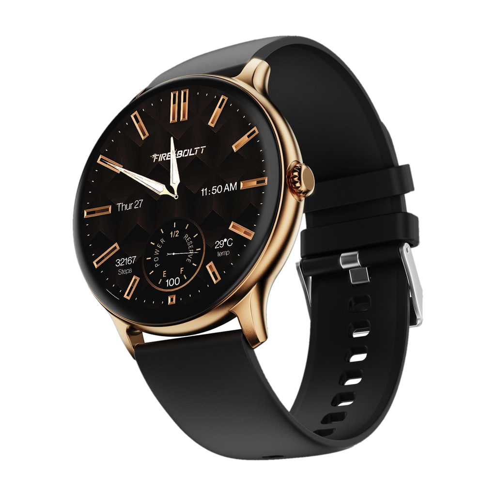 Fire-Boltt Ninja Talk 35.3mm (1.39) Round Bluetooth Calling Metal Body,120 Sports Modes Smartwatch