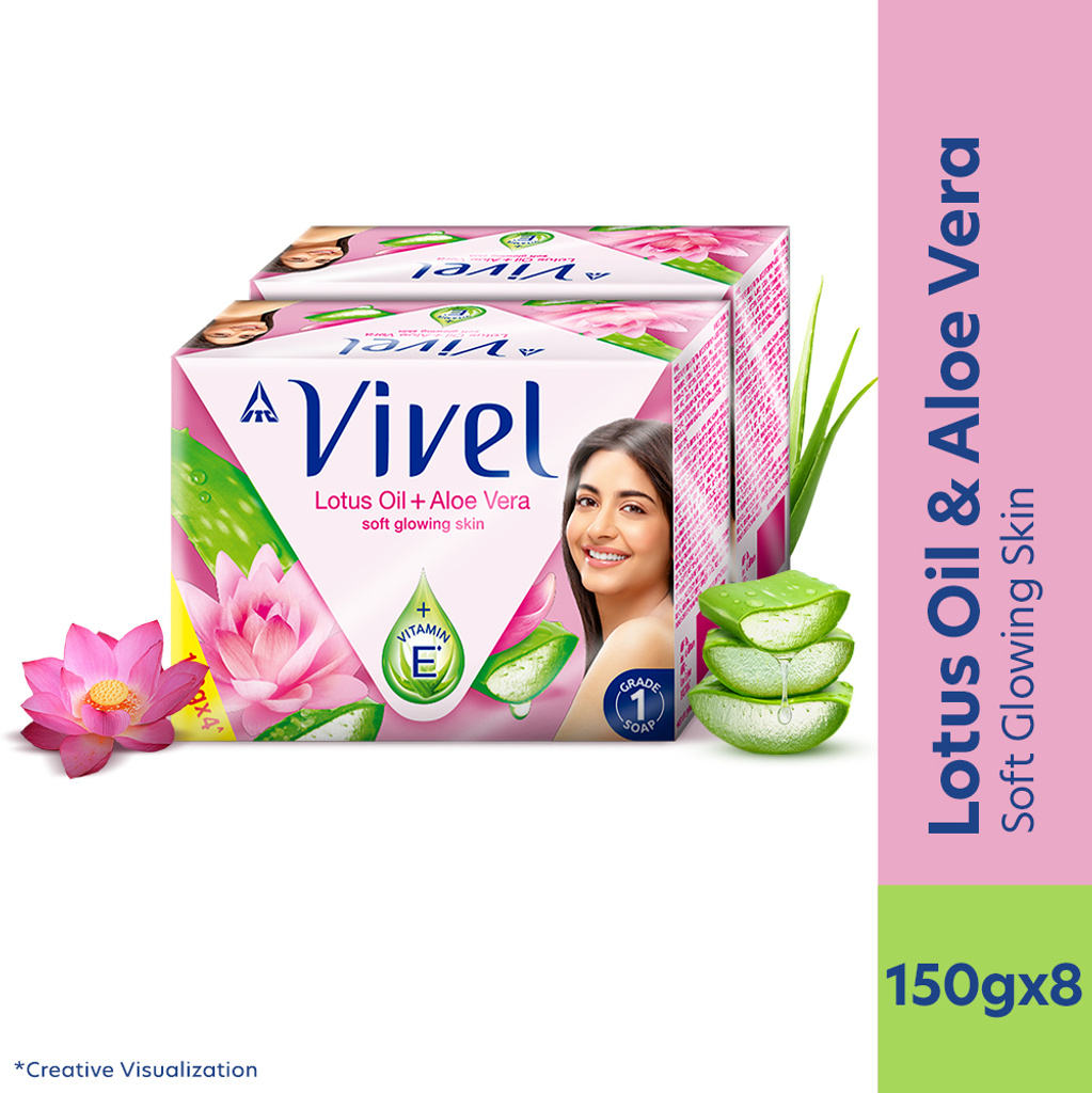 Vivel Lotus Oil Grade 1 Bathing Soap Highest Soap Grade 76% TFM Vitamin E