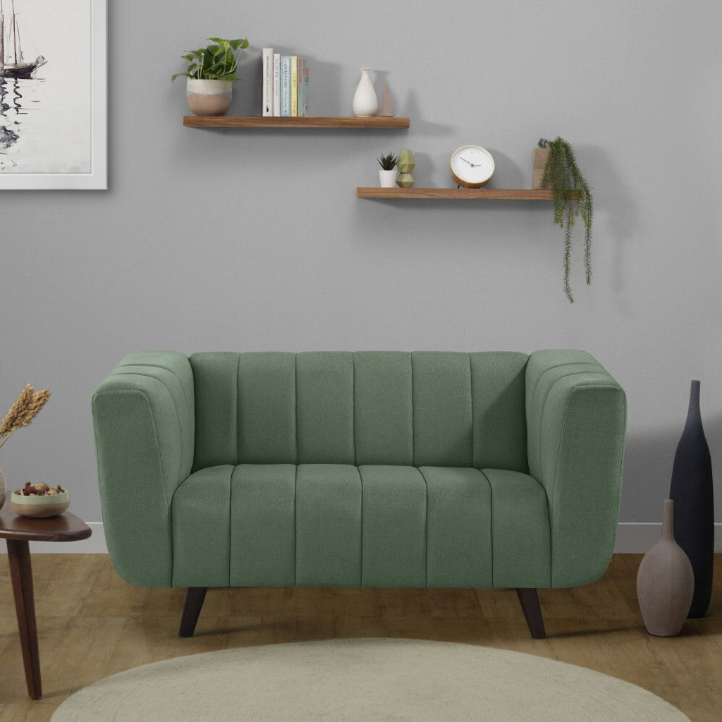 Kiki Designed by Duroflex - High Density Foam & Premium Fabric 2 Seater Sofa (Finish Color - Sapling Green, DIY(Do-It-Yourself))