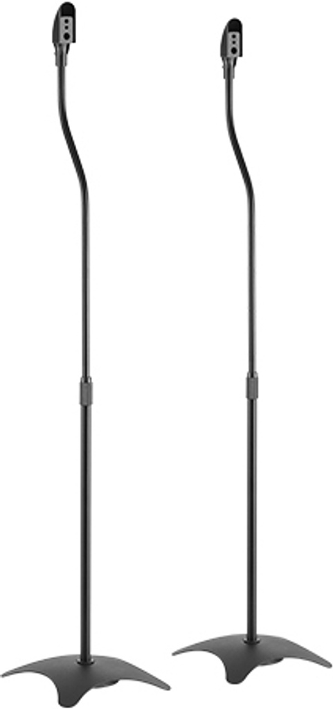 vsys height adjustable metal satellite speaker floor stand mount